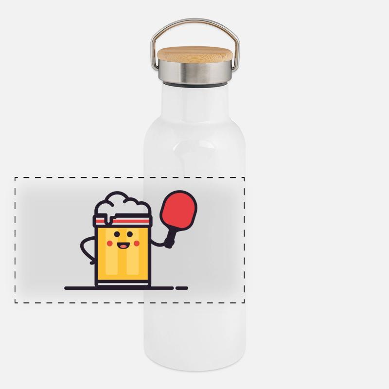 beer pong Panoramic Thermal Bottle with Bamboo Lid