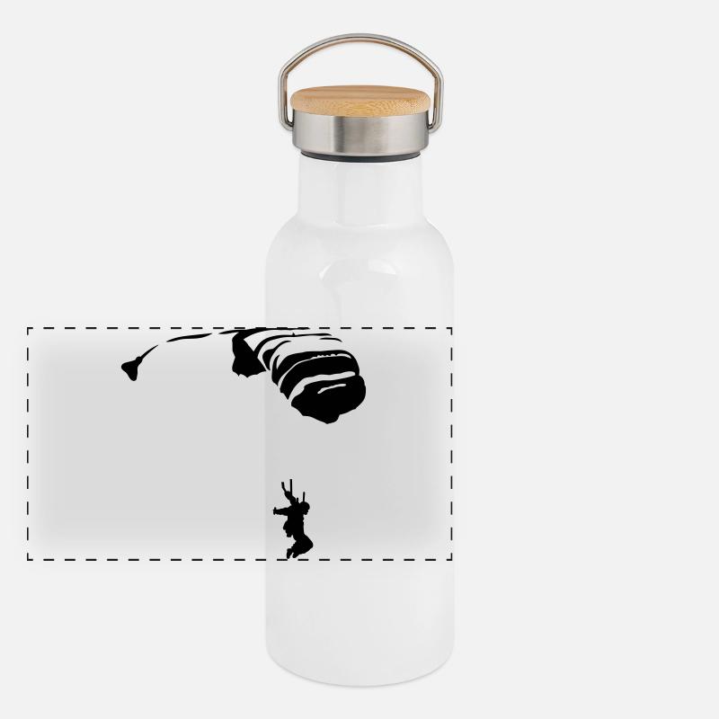 Panorama Thermosflasche mit Bambusdeckel