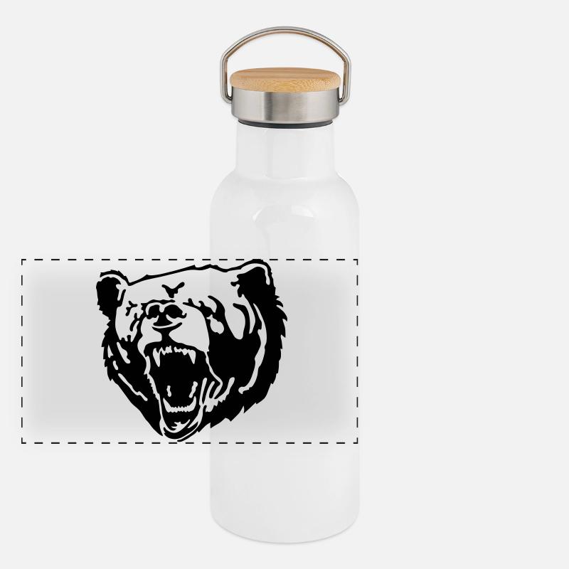 porter Gourde isotherme avec bouchon en bambou