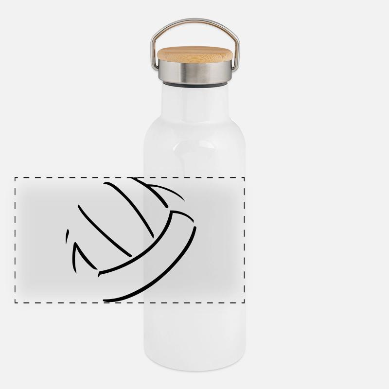 Volley Ball Thermos con coperchio in bambù