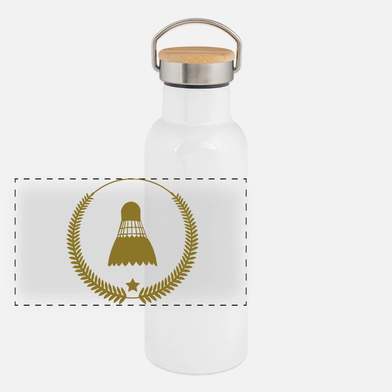 Badminton Panoramic Thermal Bottle with Bamboo Lid