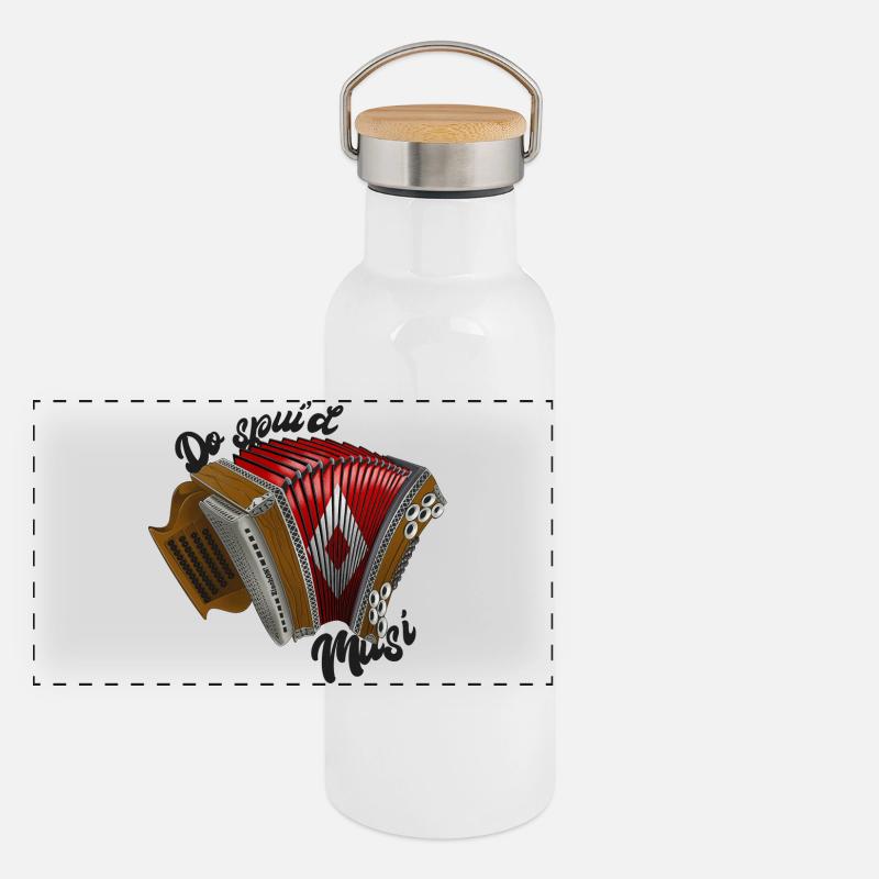 Do spui'd Musi // dunkel | ZiachON! Panorama Thermosflasche mit Bambusdeckel