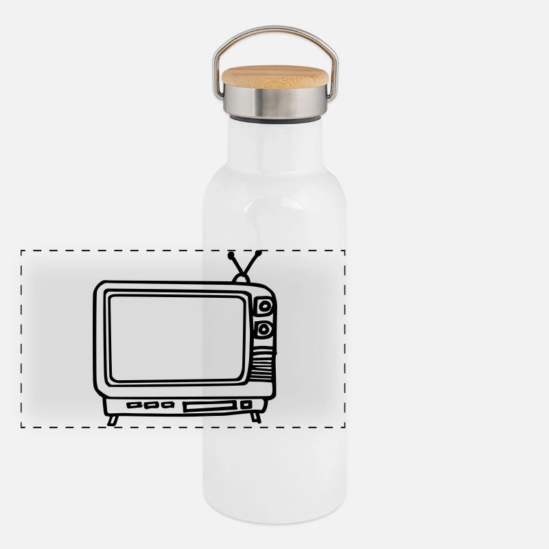 TV Panoramic Thermal Bottle with Bamboo Lid