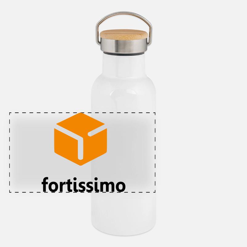 Panorama Thermosflasche mit Bambusdeckel