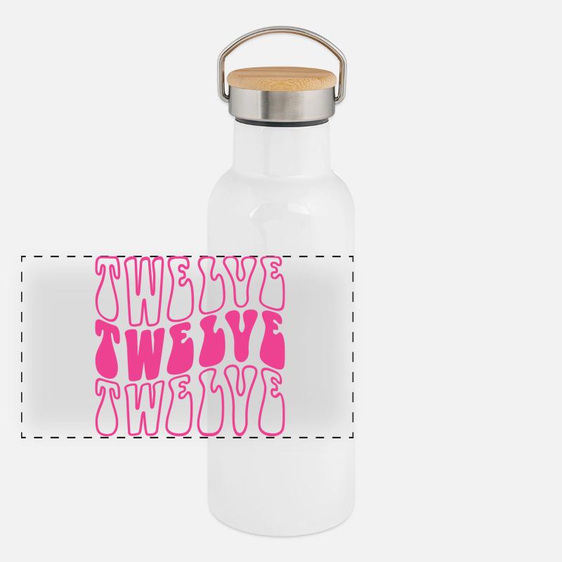 Douze 12e anniversaire pour les filles de 12 ans Gourde isotherme avec bouchon en bambou