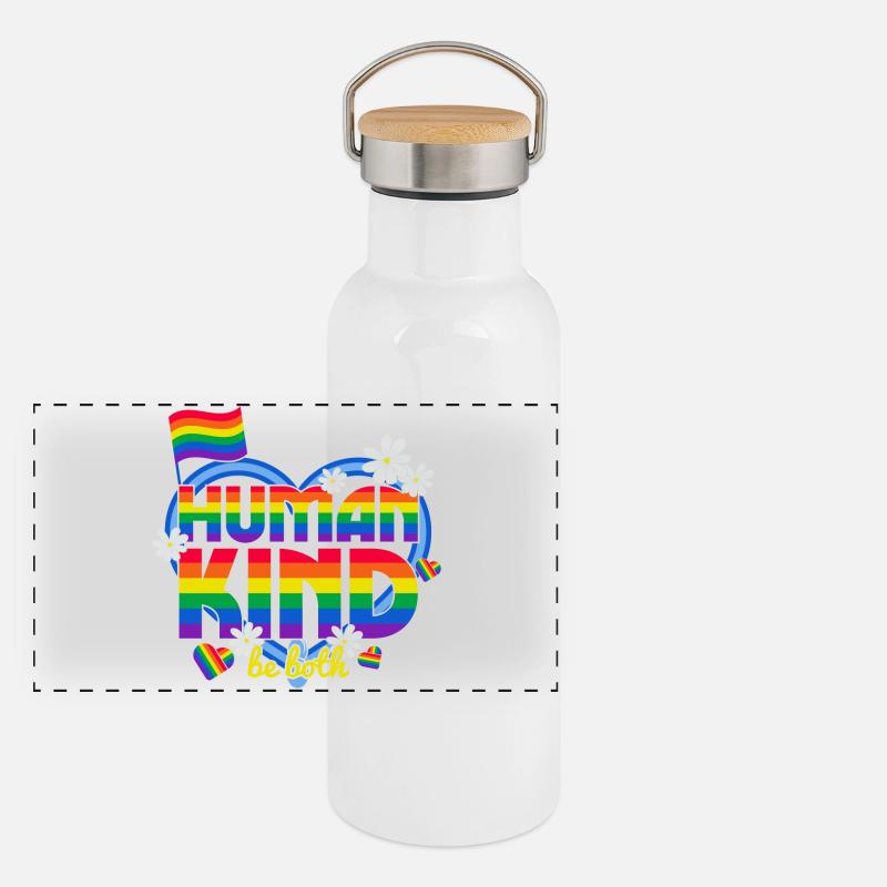 LGBT, schwul, lesbisch, stolz Panorama Thermosflasche mit Bambusdeckel