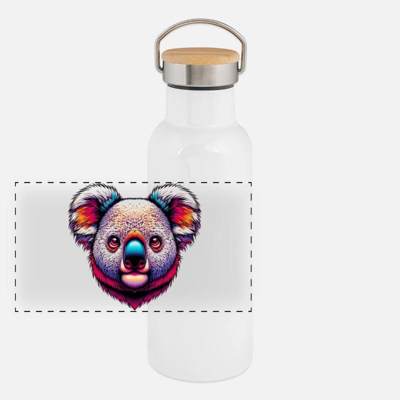 Koala Panorama Thermosflasche mit Bambusdeckel