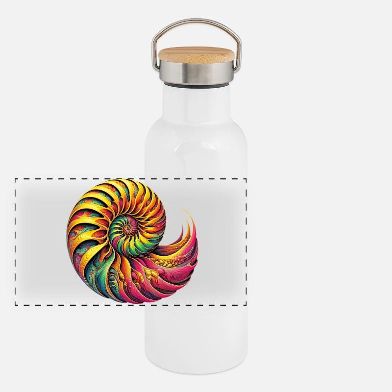 Nautilus Shell Panoramic Thermal Bottle with Bamboo Lid