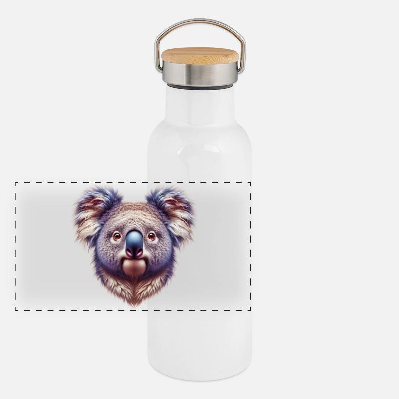 Panorama Thermosflasche mit Bambusdeckel