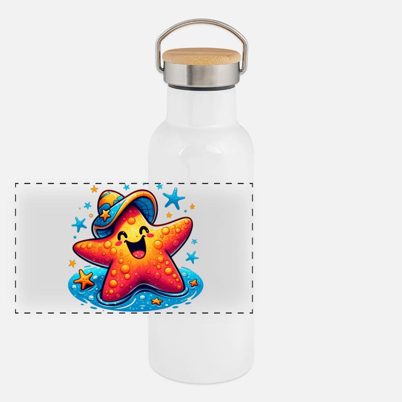 Starfish Panoramic Thermal Bottle with Bamboo Lid