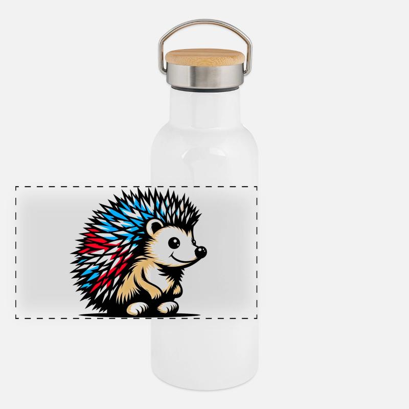 Riccio Thermos con coperchio in bambù