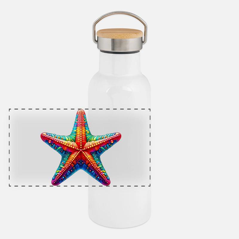 Étoile de mer Gourde isotherme avec bouchon en bambou