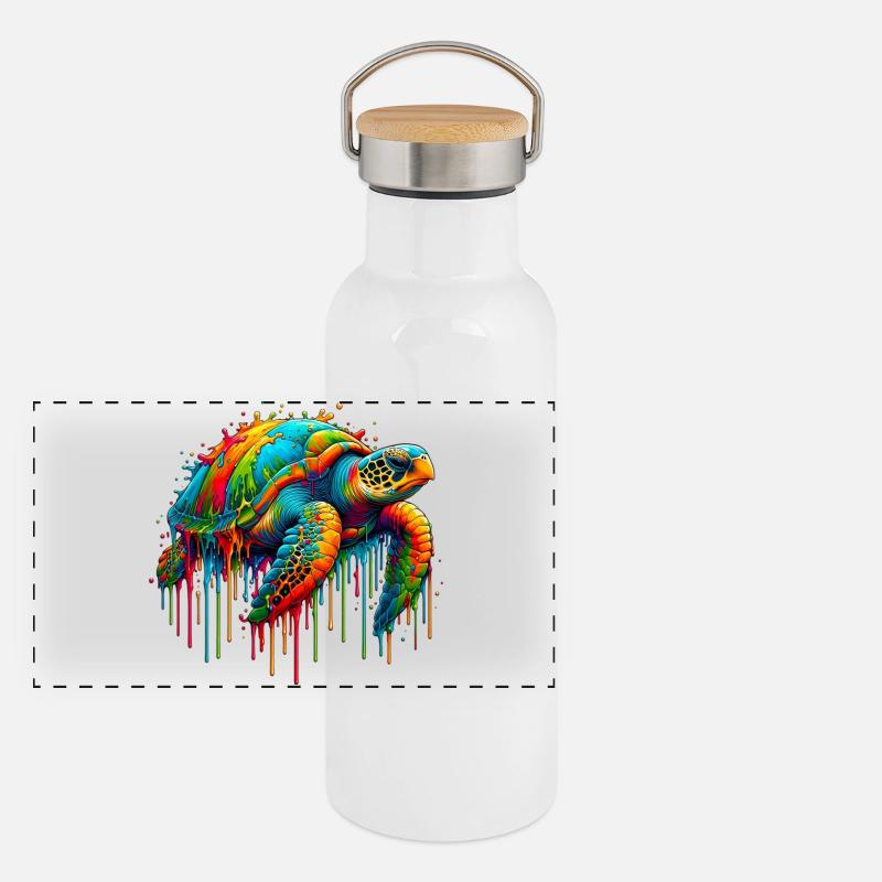 Tortue Gourde isotherme avec bouchon en bambou