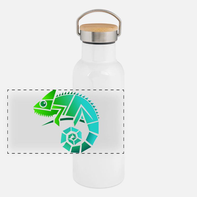 Panorama Thermosflasche mit Bambusdeckel
