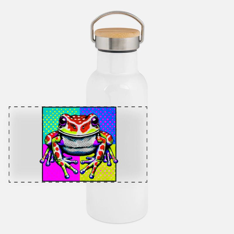 Grenouille Gourde isotherme avec bouchon en bambou