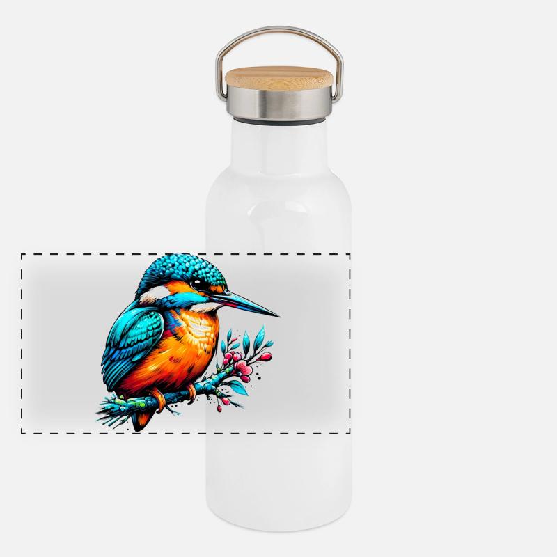 Martin-pêcheur Gourde isotherme avec bouchon en bambou