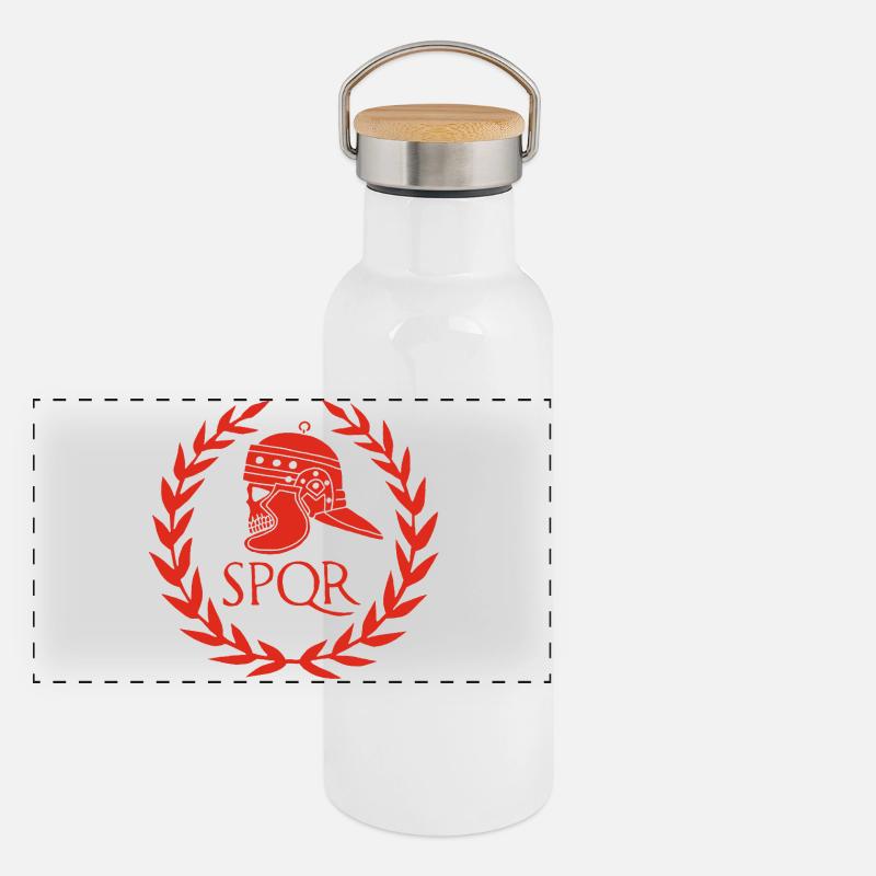 Roman Empire and the Red Skull Panoramic Thermal Bottle with Bamboo Lid