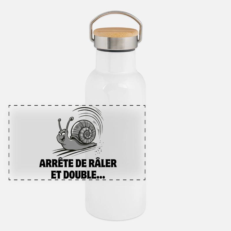 driver's license, snail, speed Panoramic Thermal Bottle with Bamboo Lid