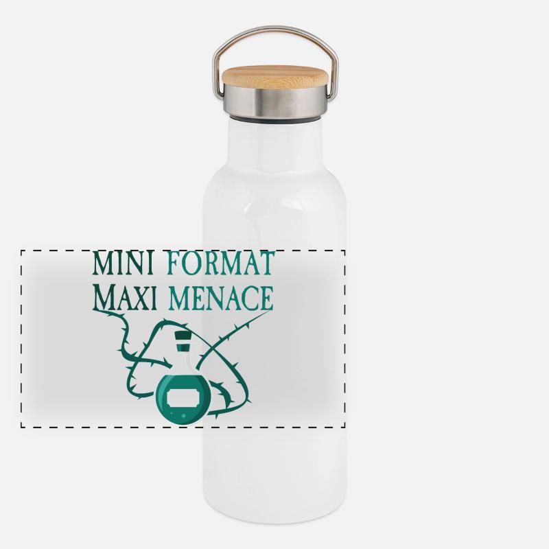 Kleinformat Maxi Menace Panorama Thermosflasche mit Bambusdeckel