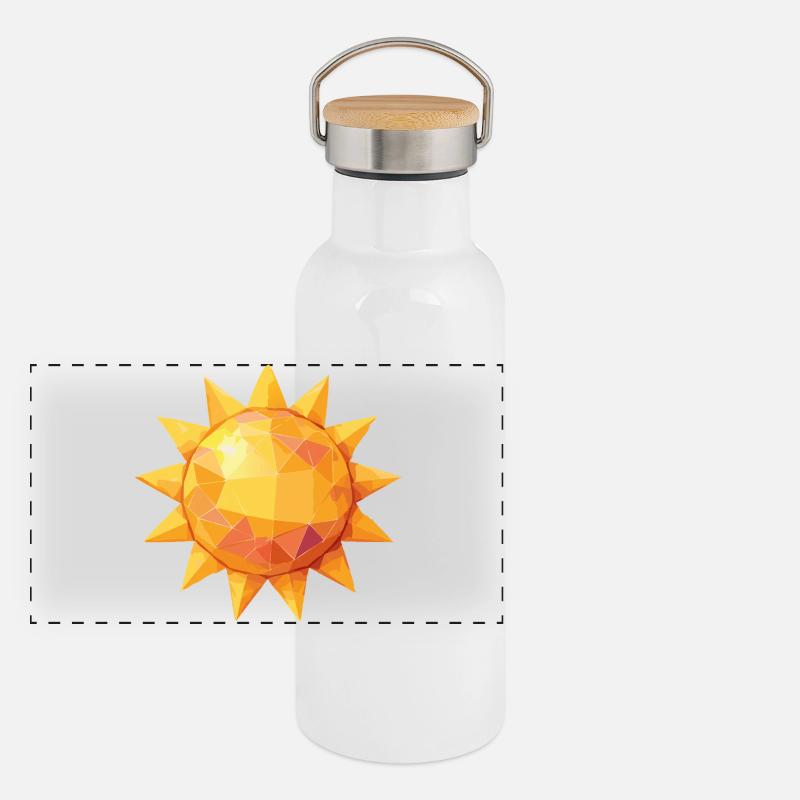 Panorama Thermosflasche mit Bambusdeckel