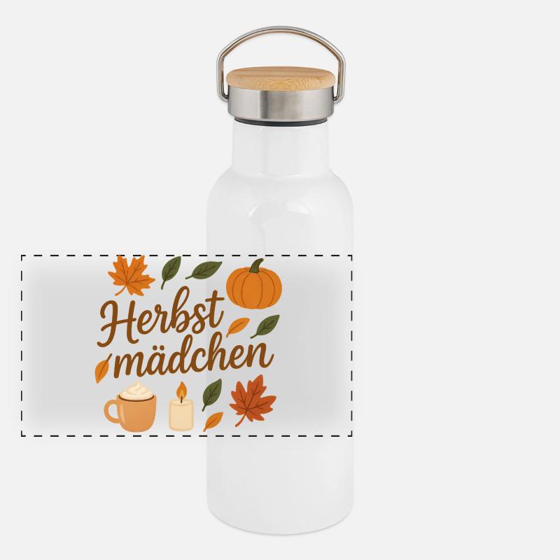 Panorama Thermosflasche mit Bambusdeckel