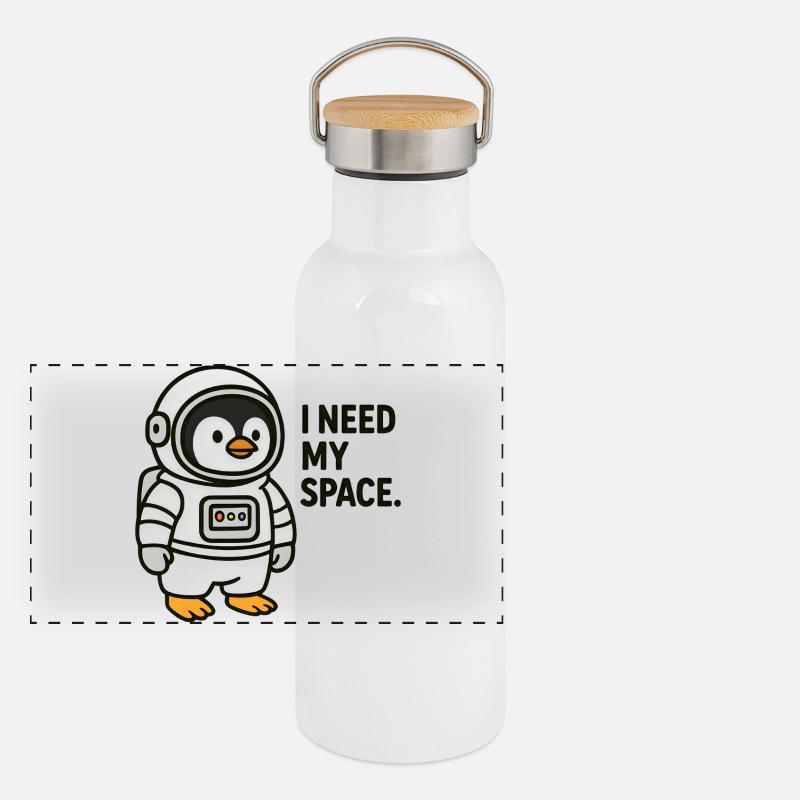 Astro Peng Kollektion Panorama Thermosflasche mit Bambusdeckel