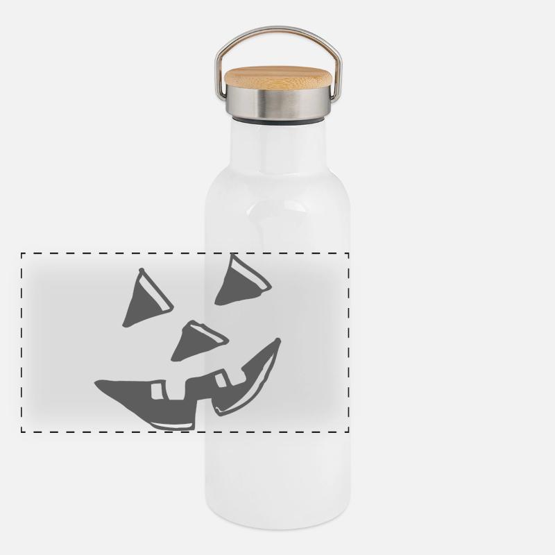 Halloween Gourde isotherme avec bouchon en bambou