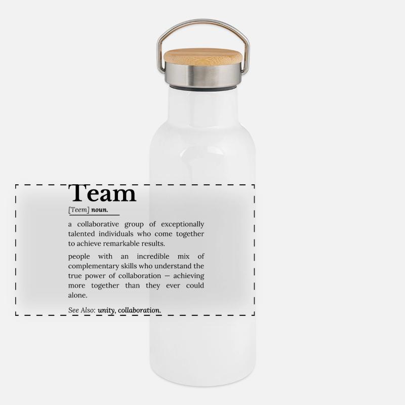 Panorama Thermosflasche mit Bambusdeckel