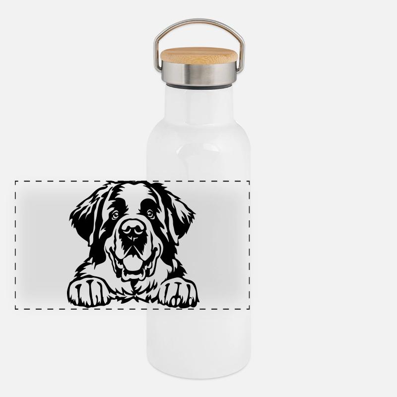 Panorama Thermosflasche mit Bambusdeckel
