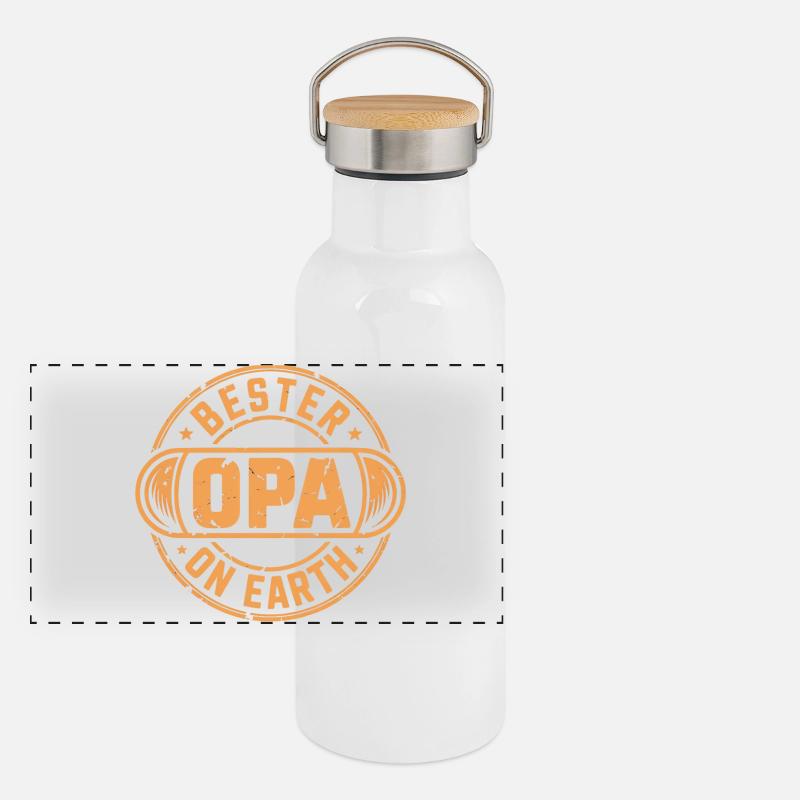 Panorama Thermosflasche mit Bambusdeckel