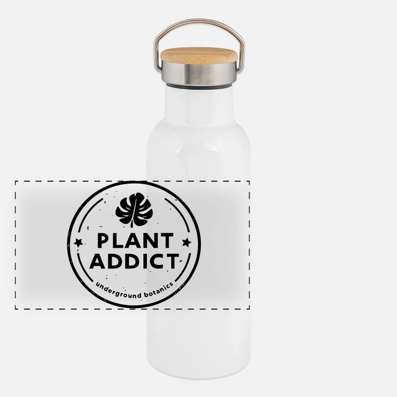 Accro aux plantes Gourde isotherme avec bouchon en bambou