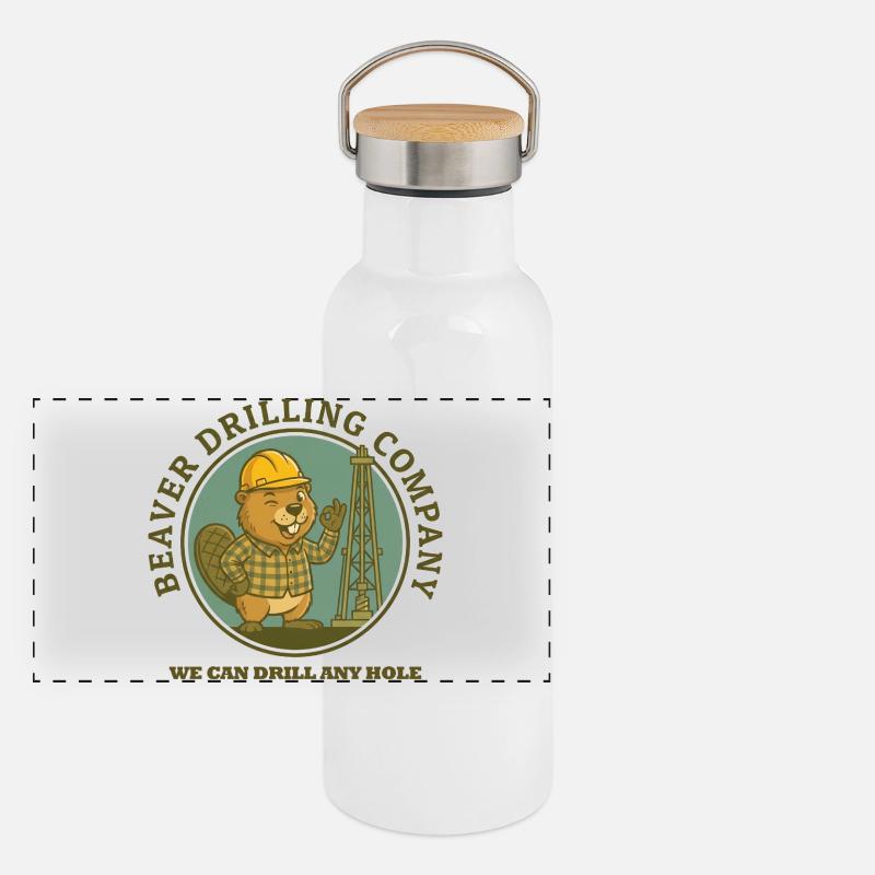 Beaver Drilling Co peut percer n’importe quel trou. Terre Gourde isotherme avec bouchon en bambou