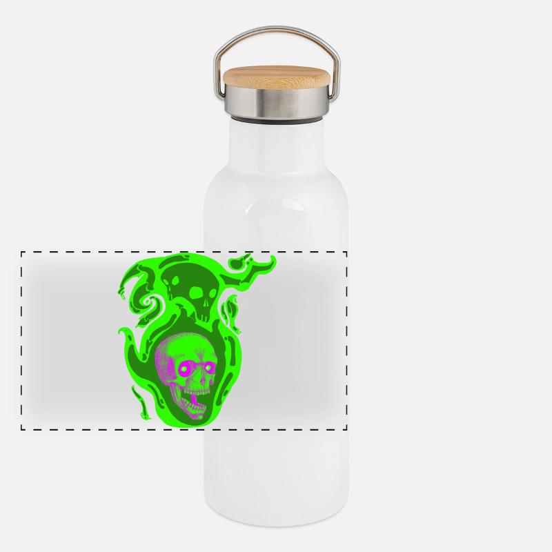 Crâne de nébuleuse Gourde isotherme avec bouchon en bambou