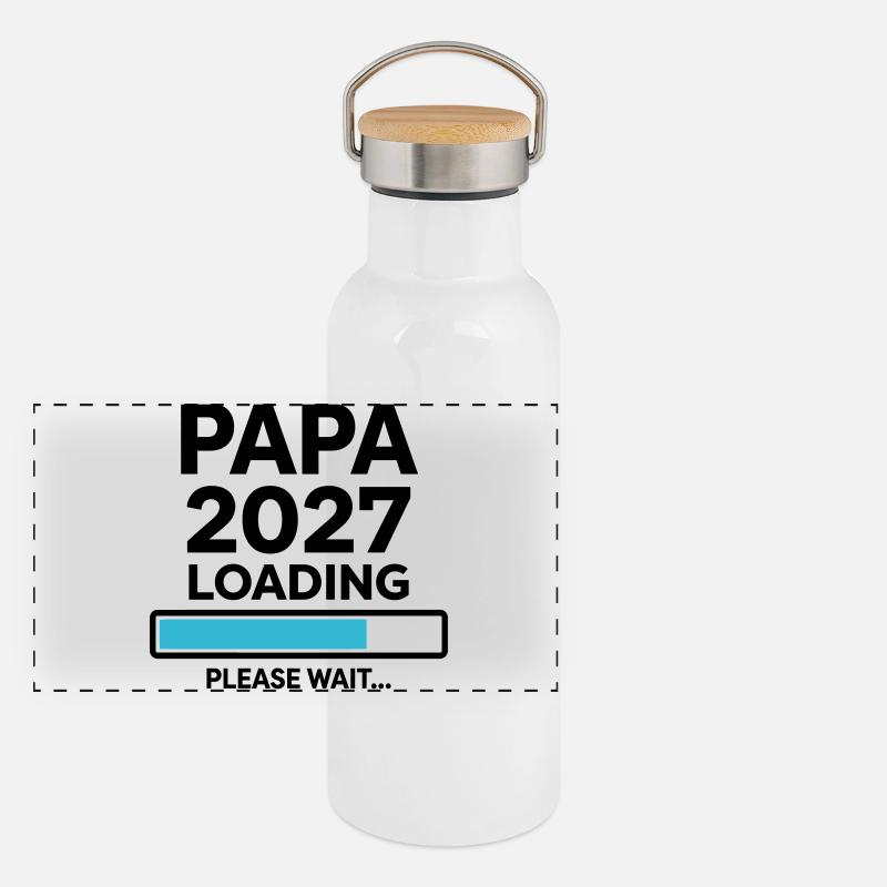 Daddy-to-be 2027 Loading Panoramic Thermal Bottle with Bamboo Lid