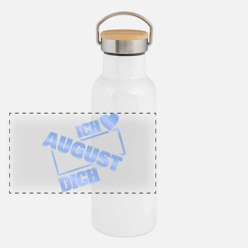 Panorama Thermosflasche mit Bambusdeckel