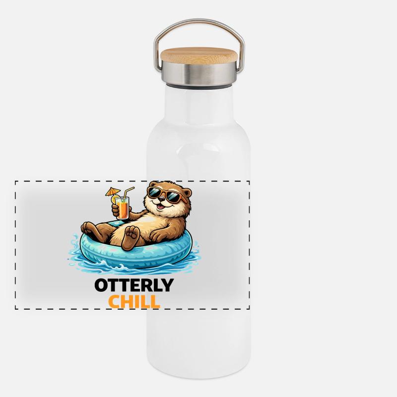 Chill Bear sur Inflatable Paradise Gourde isotherme avec bouchon en bambou