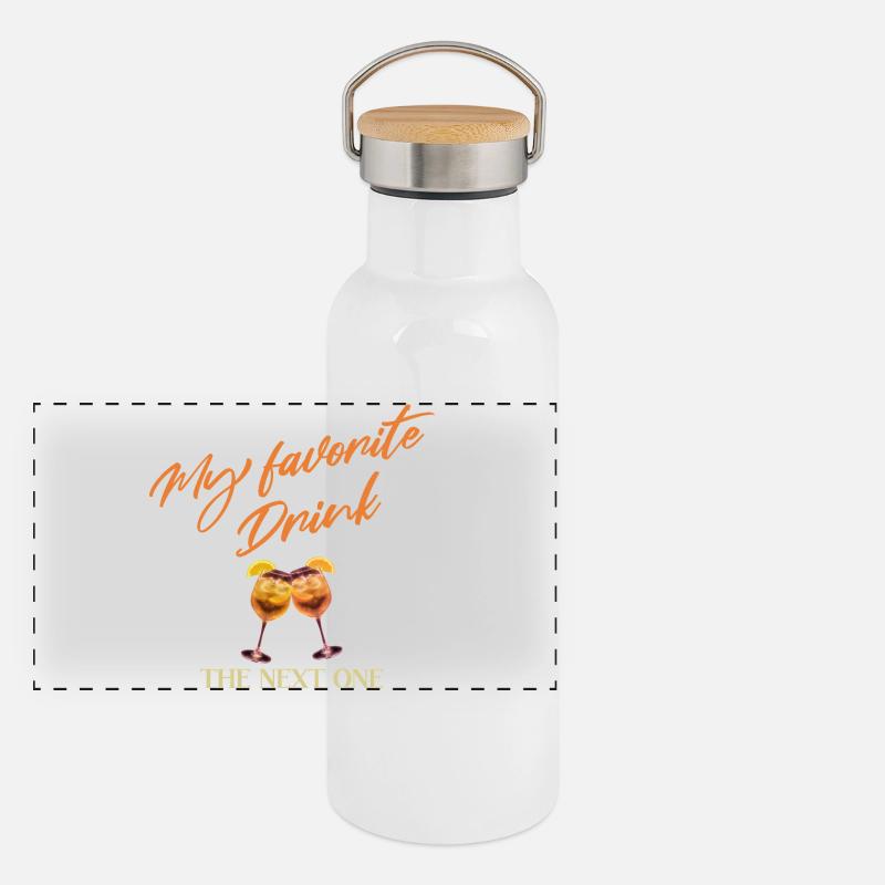 My Favorite Drink Next Panoramic Thermal Bottle with Bamboo Lid