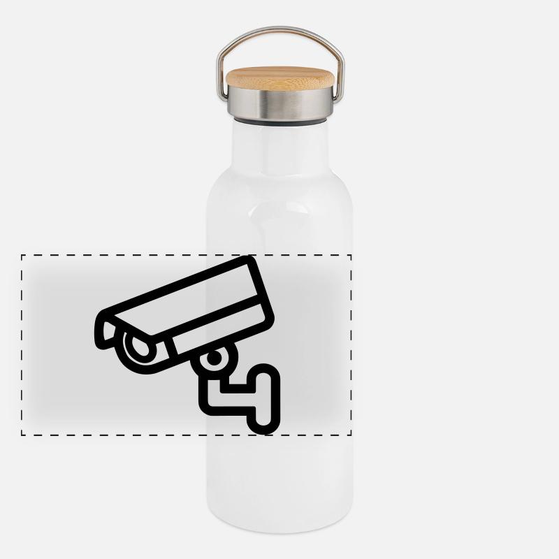 Camera Panoramic Thermal Bottle with Bamboo Lid