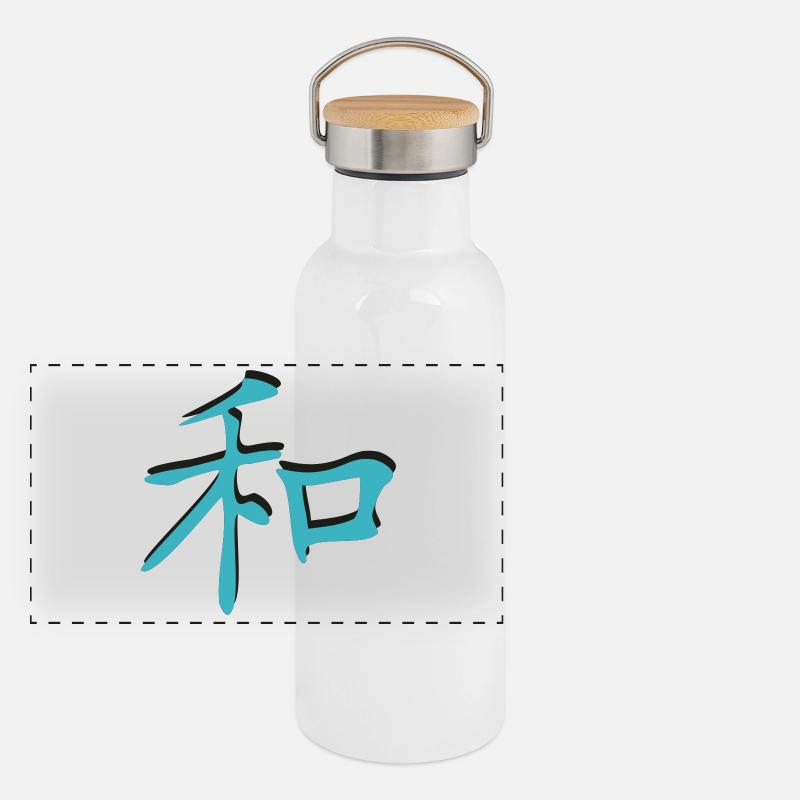 Harmony 3d Kanji Gourde isotherme avec bouchon en bambou