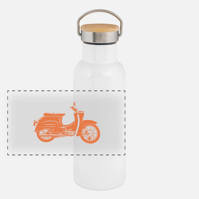 Simson Schwalbe KR51 Panorama Thermosflasche mit Bambusdeckel