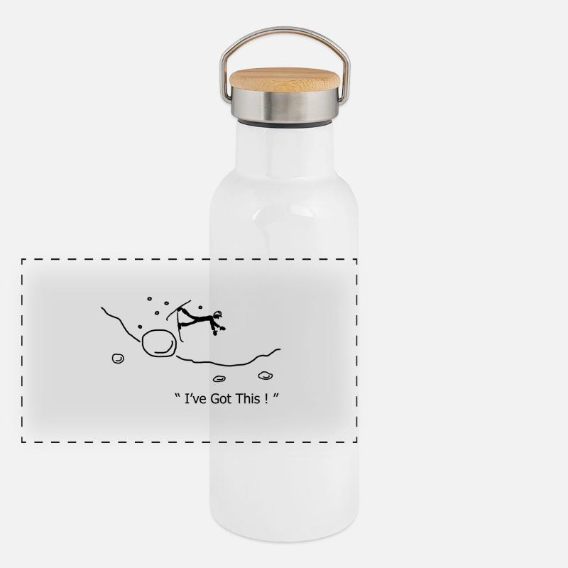 Ive Got This Ski Crash Panoramic Thermal Bottle with Bamboo Lid