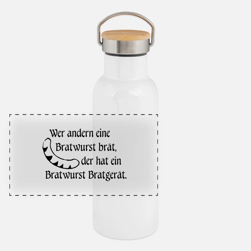 Bratwurst Bratgerät Panorama Thermosflasche mit Bambusdeckel