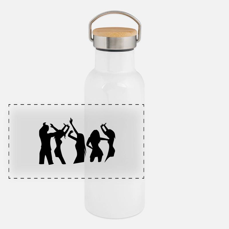 music, musik, dance, tanzen Panorama Thermosflasche mit Bambusdeckel