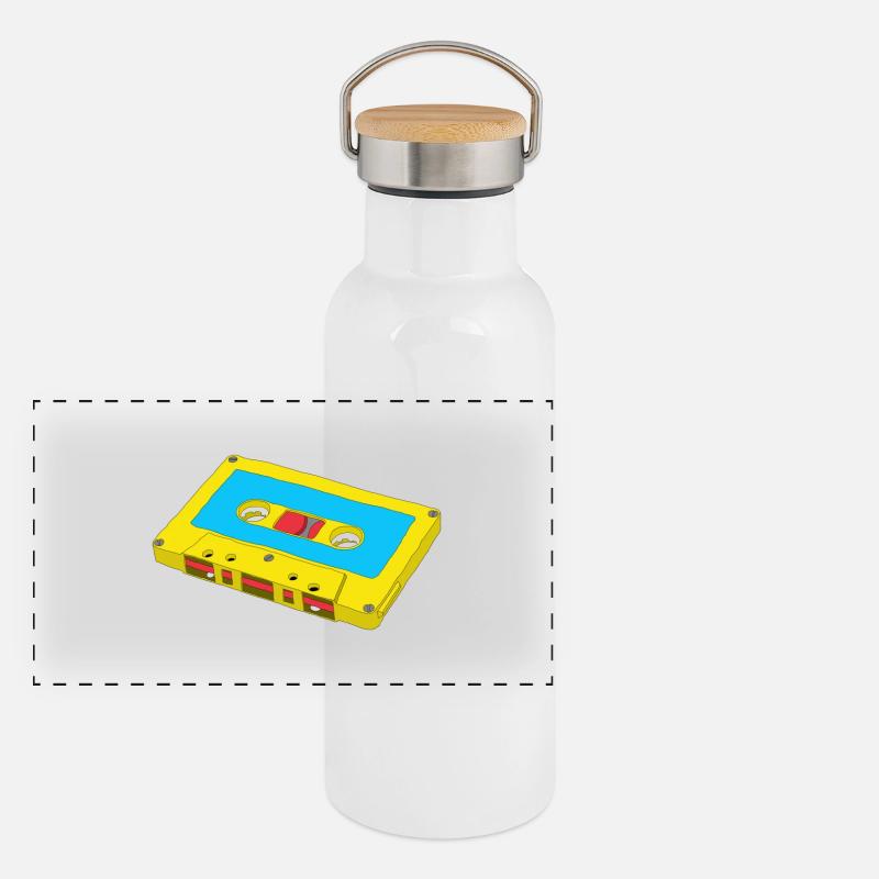 Kompaktkassette Panorama Thermosflasche mit Bambusdeckel