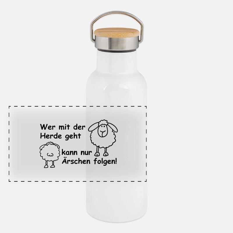 Who with the herd ... Panoramic Thermal Bottle with Bamboo Lid