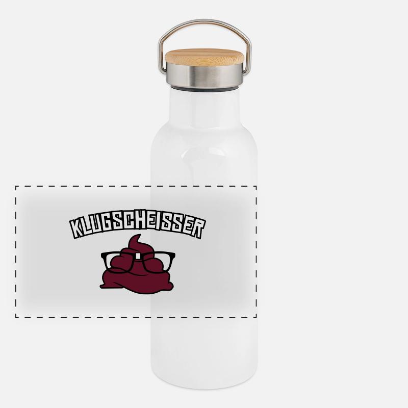 Panorama Thermosflasche mit Bambusdeckel