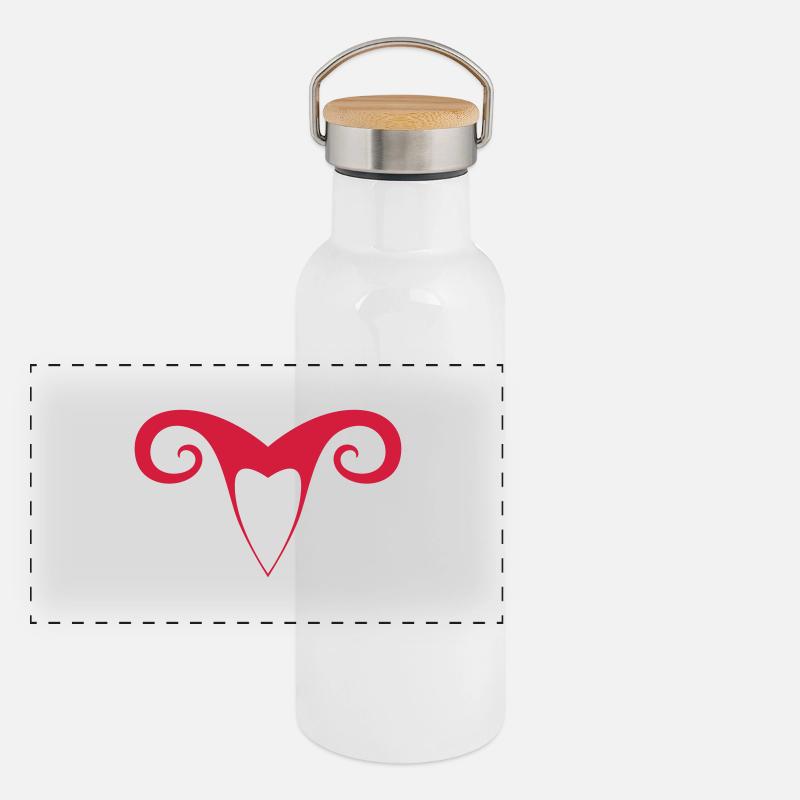 Panorama Thermosflasche mit Bambusdeckel