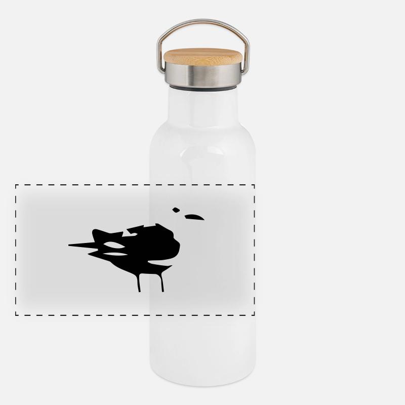 vogel Panorama Thermosflasche mit Bambusdeckel