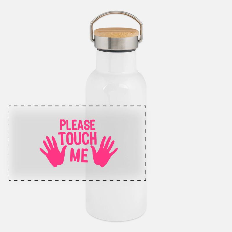 please touch me touch me hand hand Panoramic Thermal Bottle with Bamboo Lid