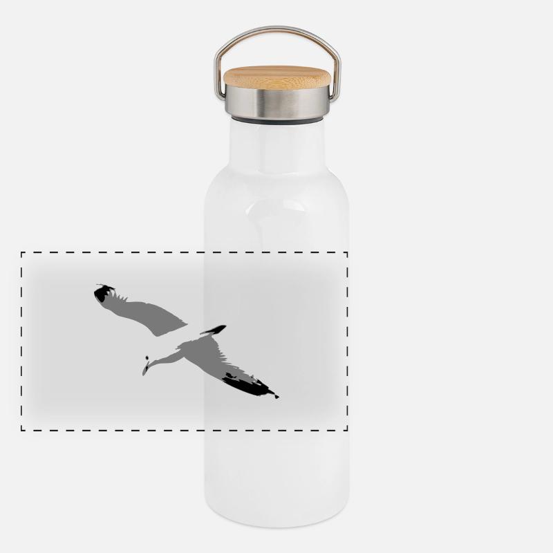 Seagull Panoramic Thermal Bottle with Bamboo Lid